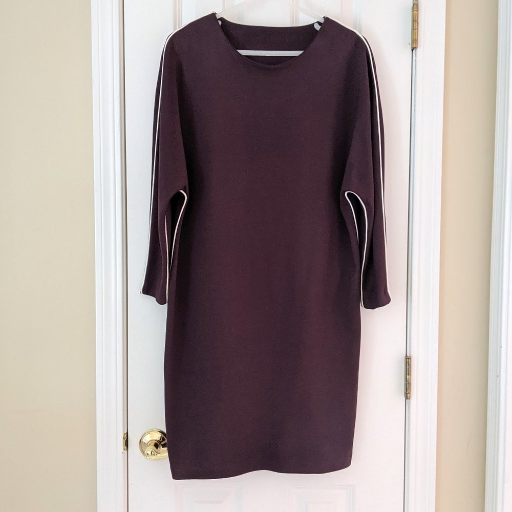 & other stories Plum 3/4 Sleeve Shift Dress, US 6